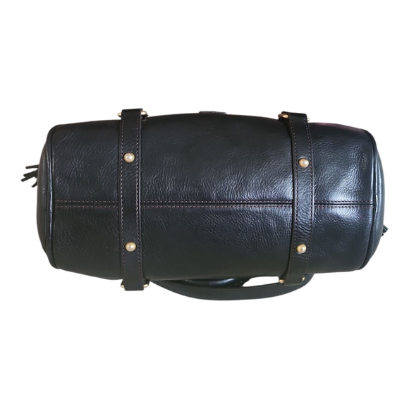 Dooney & Bourke Florentine Black Leather Satchel Crossbody Shoulder Bag - Picture 7 of 16